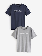 Calvin Klein Grey 100% Cotton T-Shirts 2 Pack - Image 1 of 4