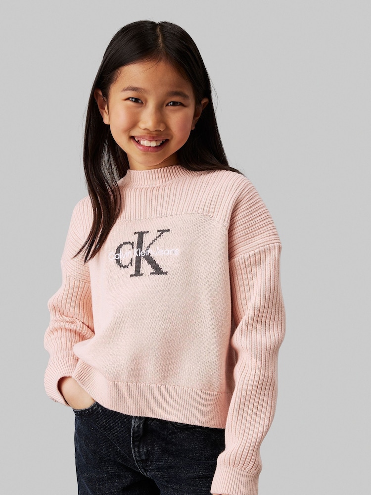 Calvin Klein Pink Monologo Jumper - Image 1 of 5
