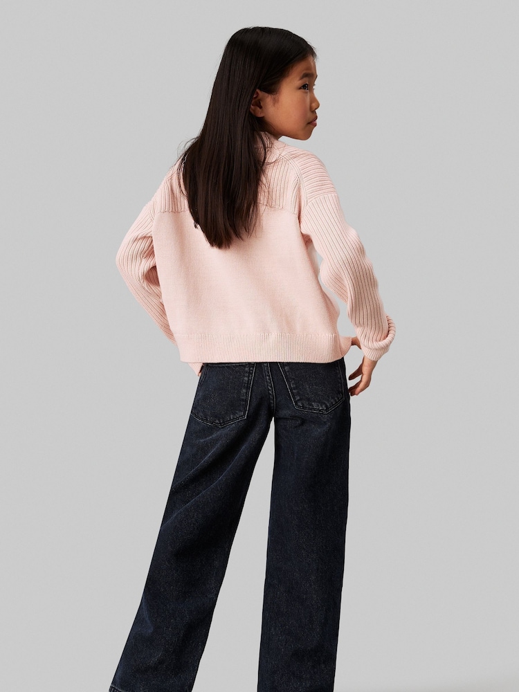Calvin Klein Pink Monologo Jumper - Image 2 of 5