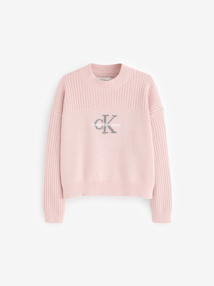 Calvin Klein Pink Monologo Jumper - Image 5 of 5