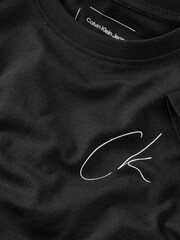 Calvin Klein Black Slim Fit 100% Cotton Short Sleeved T-Shirt - Image 8 of 8