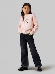 Calvin Klein Высоко поднятые широкие джинсы - Изображение 3 из 5