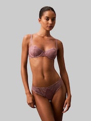 Calvin Klein Pink Lightly Lined Balconette Bra With Instinct - Image 1 of 5