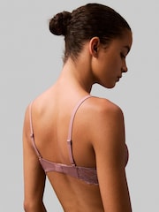 Calvin Klein Pink Lightly Lined Balconette Bra With Instinct - Image 3 of 5
