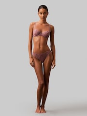 Calvin Klein Pink Lightly Lined Balconette Bra With Instinct - Image 4 of 5