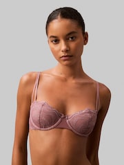Calvin Klein Pink Lightly Lined Balconette Bra With Instinct - Image 5 of 5