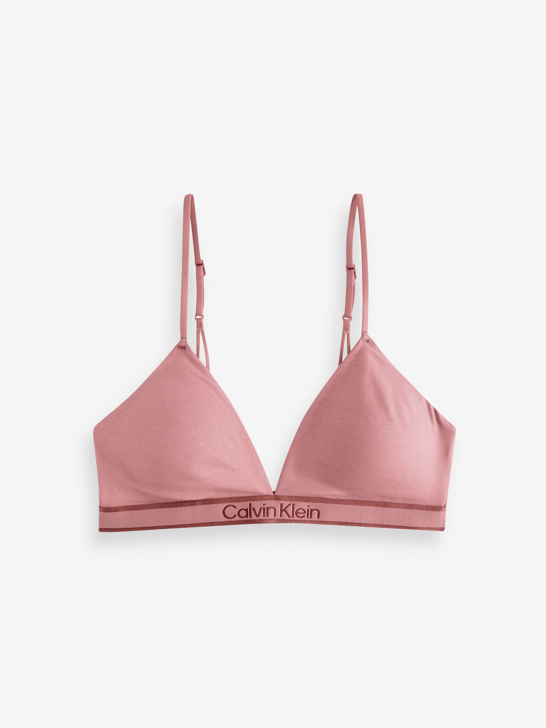 Buy Calvin Klein Pink Triangle Bra from Next USA