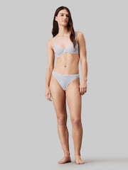 Calvin Klein Grey Sheer Masquisette Thong - Image 2 of 4