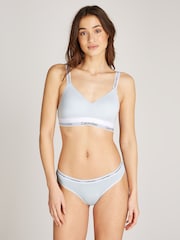 Calvin Klein Grey Lightly Lined Bralette With Modern Cotton - Image 1 of 6