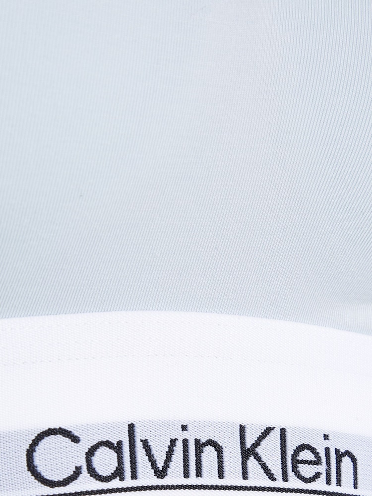 Calvin Klein Grey Lightly Lined Bralette With Modern Cotton - Image 6 of 6