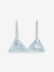 Calvin Klein Blue Unlined Triangle Bra with Sheer Masquisette - Image 1 of 4