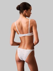 Calvin Klein Natural Lightly Lined Demi Bra With Sheer Masquisette - Image 4 of 4