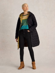 White Stuff Black Arlet Quilted Coat - Image 1 of 6