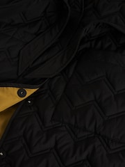 White Stuff Black Arlet Quilted Coat - Image 6 of 6