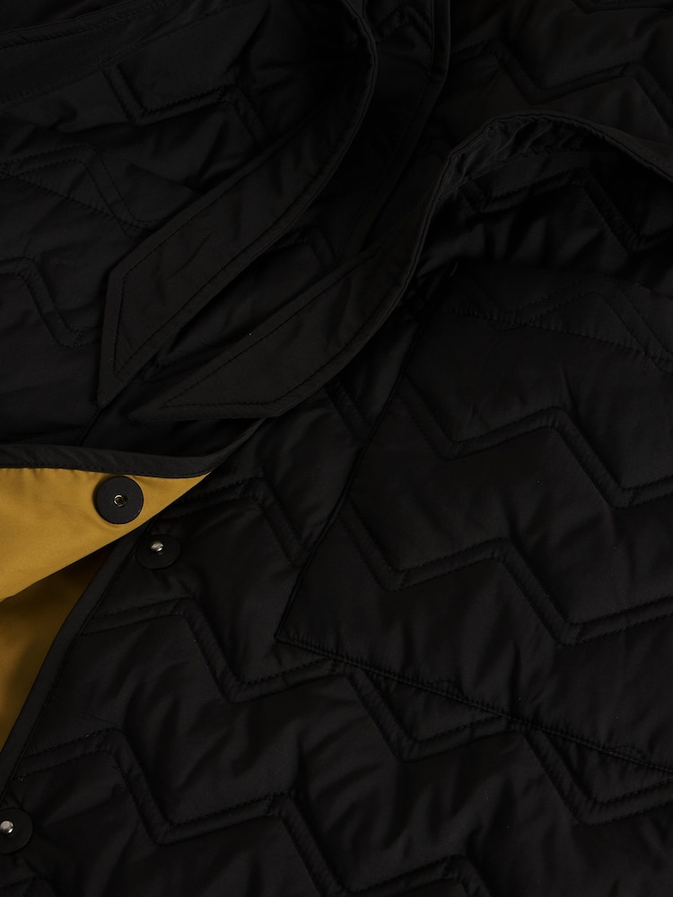 White Stuff Black Arlet Quilted Coat - Image 6 of 6