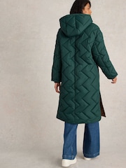 White Stuff Green Sloane Quilted Coat - Image 2 of 6