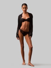 Calvin Klein Black Lightly Lined Balconette Bra With Instinct - Image 3 of 6