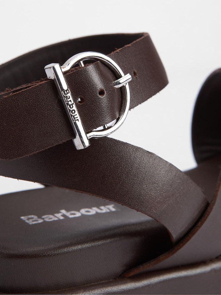 Barbour® Brown Ivy Flatform Sandals - Image 4 of 4