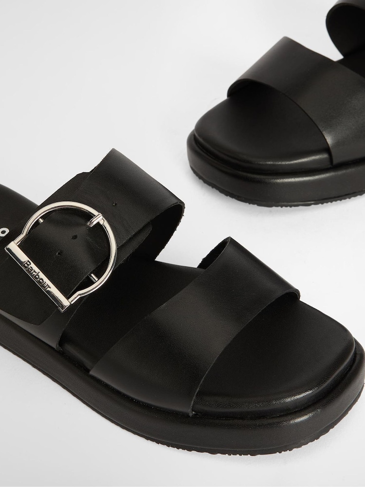 Barbour® Black Adele Flatform Sandals - Image 5 of 5