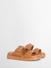 Barbour® Tan Brown Adele Flatform Sandals - Image 2 of 5