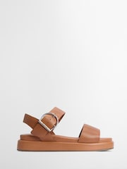 Barbour® Tan Brown Erin Flatform Sandals - Image 1 of 4