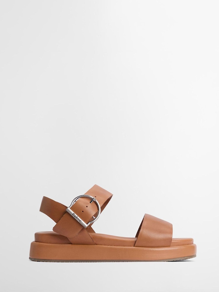 Barbour® Tan Brown Erin Flatform Sandals - Image 1 of 4