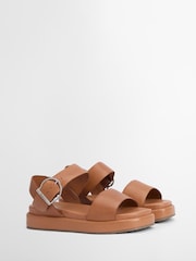 Barbour® Tan Brown Erin Flatform Sandals - Image 2 of 4