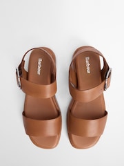 Barbour® Tan Brown Erin Flatform Sandals - Image 3 of 4