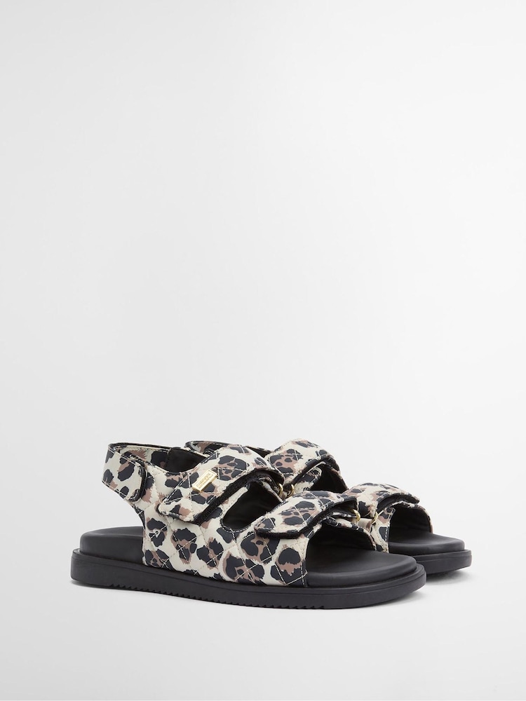 Barbour® International Leopard Print Sandals - Image 2 of 6