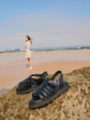 Barbour® Black Otterburn Fisherman Sandals - Image 1 of 2