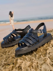 Barbour® Black Otterburn Fisherman Sandals - Image 2 of 2