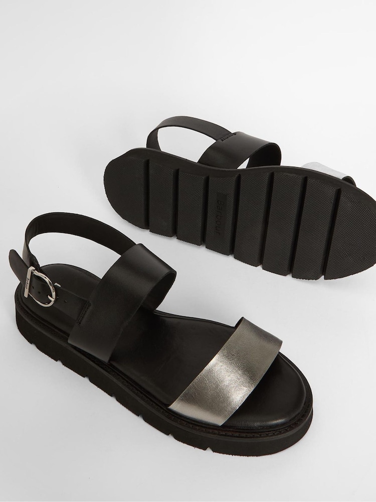 Barbour® Black Harewood Sandals - Image 6 of 6