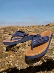 Barbour® Navy Kelburn Flip Flop Sandals - Image 1 of 2
