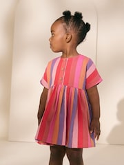 Pink/Red Stripe Relaxed Summer Dress (3mths-8yrs) - Image 1 of 8