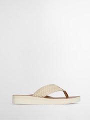 Barbour® Cream Kelburn Flip Flop Sandals - Image 1 of 5