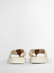Barbour® Cream Kelburn Flip Flop Sandals - Image 3 of 5