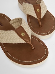 Barbour® Cream Kelburn Flip Flop Sandals - Image 5 of 5