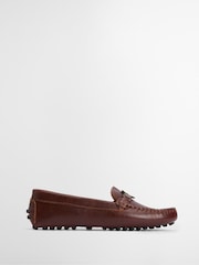 Barbour® Brown Laire Leather Loafer Shoes - Image 2 of 5