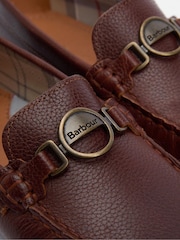 Barbour® Brown Laire Leather Loafer Shoes - Image 5 of 5