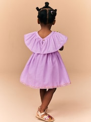 Purple Embroidered Summer Dress (3mths-10yrs) - Image 2 of 8