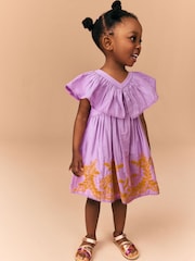 Purple Embroidered Summer Dress (3mths-10yrs) - Image 3 of 8
