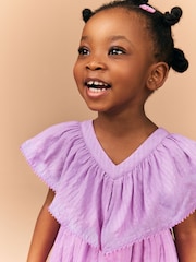 Purple Embroidered Summer Dress (3mths-10yrs) - Image 4 of 8