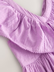 Purple Embroidered Summer Dress (3mths-10yrs) - Image 7 of 8