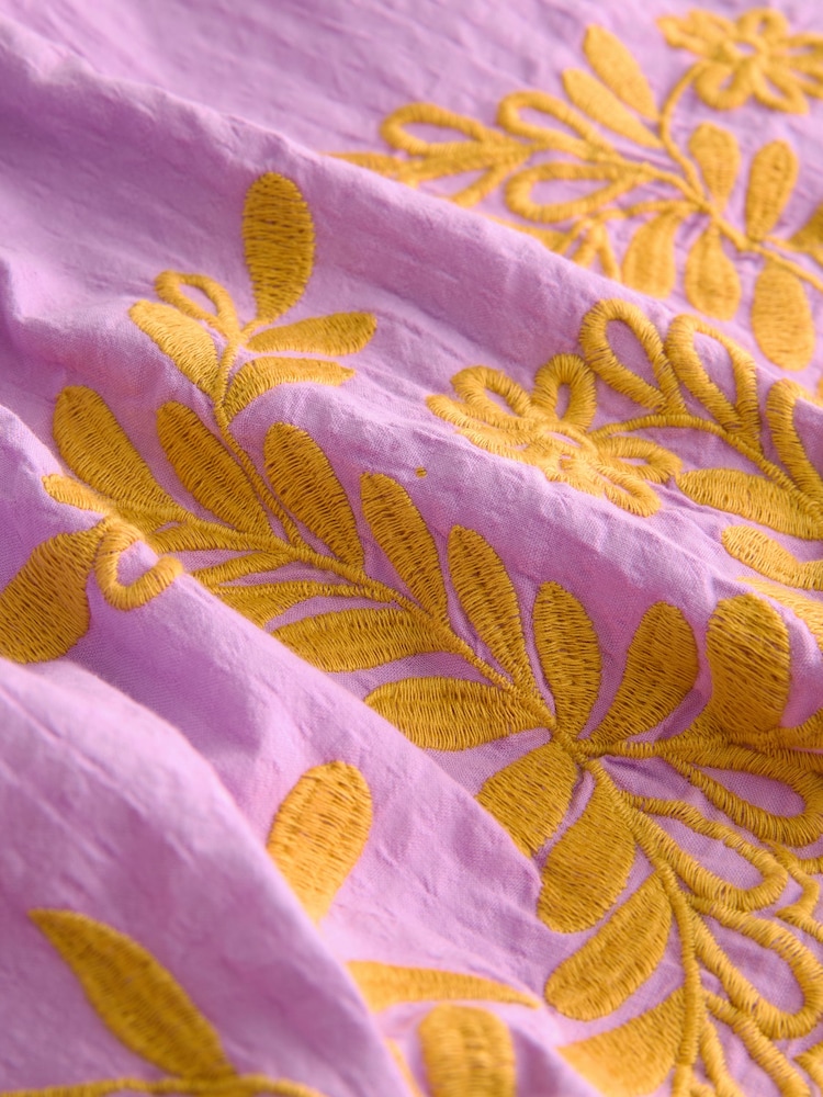 Purple Embroidered Summer Dress (3mths-10yrs) - Image 8 of 8