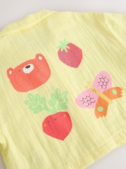 Yellow 100% Cotton Shirt And Shorts Co-Ord Set (3mths-10yrs) - Image 6 of 6