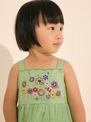 Green Embroidered Blouse and Trousers Co-Ord Set (3mths-8yrs) - Image 4 of 9