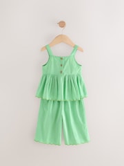 Green Embroidered Blouse and Trousers Co-Ord Set (3mths-8yrs) - Image 7 of 9