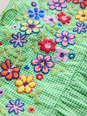 Green Embroidered Blouse and Trousers Co-Ord Set (3mths-8yrs) - Image 8 of 9
