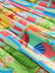 Multi Print Ric Rac 100% Cotton Sleeveless Summer Dress (3mths-8yrs) - Image 7 of 8