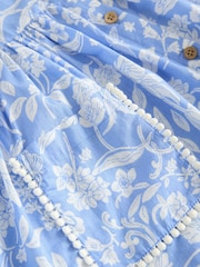 Blue Floral Button Through Summer Dress (3mths-10yrs) - Image 8 of 8